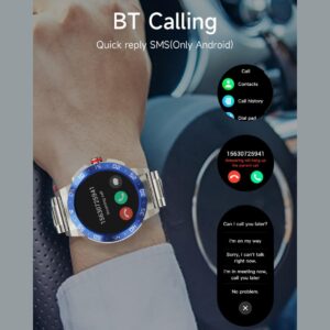 Miracle Digital Smartwatch for Men with Bluetooth Calling – 1.46″ HD Screen, AI Assistant, 30-Day Battery, Health Monitoring, 100+ Sports Modes, IPX68 Waterproof, Android/iOS