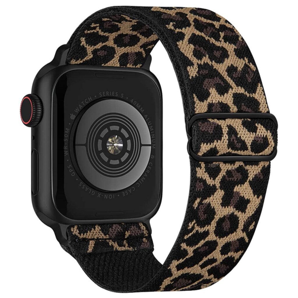 Nylon Braided Stretchy Watch Strap Compatible with Apple Watch for Unisex-Adult 38mm 40mm 41mm and 42mm 44mm 45mm 49mm