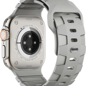 Rugged Strap for Apple Watch Series 9/8/7 (45mm)(41mm) | Series SE2/6/SE/5/4/3/2/1 (44mm)(42mm)(40mm)(38mm) – (Watch not included)