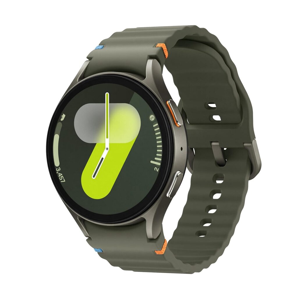 Samsung Galaxy Watch 7 (40mm, Green, BT) with 3nm Processor | Dual GPS | Sapphire Glass & Armour Aluminum | 5ATM & IP68 | HR, SpO2, BP & ECG Monitor