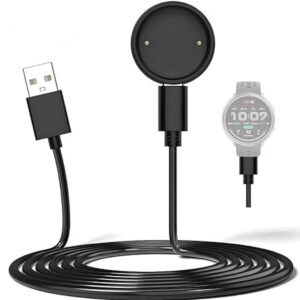 iCare Compatible with Amazfit Bip 6 Charger Cable | Magnetic Smartwatch Charging Cable For All USB-C Devices | Safe Fast Charging Charger Dock, ABS+PC Durable For Smartwatch Accessories (Black)