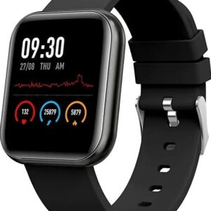 mi Smart Watch for Kids Boys Men Women Girls ID116 2026 Waterproof Fitness Band for Android iOS – Sports Tracker, Sleep & Heart Rate Monitor – Black