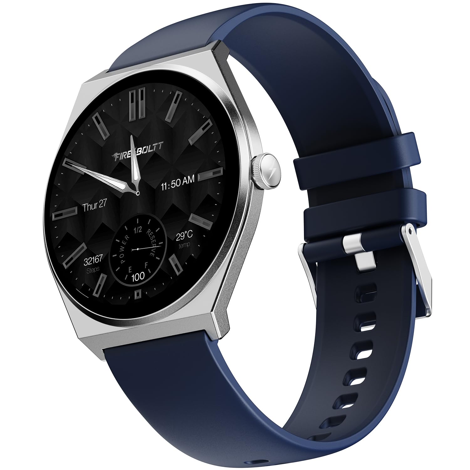 Fire-Boltt Legacy Nova Smartwatch 1.43” Slim Super AMOLED Display, 466×466 Pixel Always-On Display, Bluetooth Calling, Wireless Charging, Rotating Crown, Health Tracker for Men & Women Classic Blue Fire-Boltt Legacy Nova Smartwatch 1.43” Slim Super AMOLED Display, 466×466 Pixel Always-On Display, Bluetooth Calling, Wireless Charging, Rotating Crown, Health Tracker for Men & Women Classic Blue