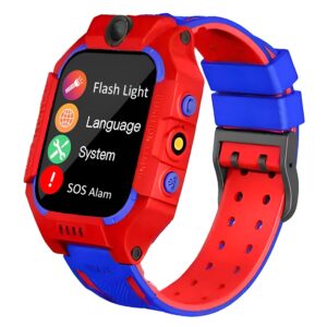 GameSir Q18 Kids Smart Watch 1.44″ TFT Display 3G / 4G SIM Support, Learning & Gaming Apps, Gift Watch, Waterproof, LBS Tracking/GPS, 2 Way Calling Smart Watch for Boys & Girls (Red)