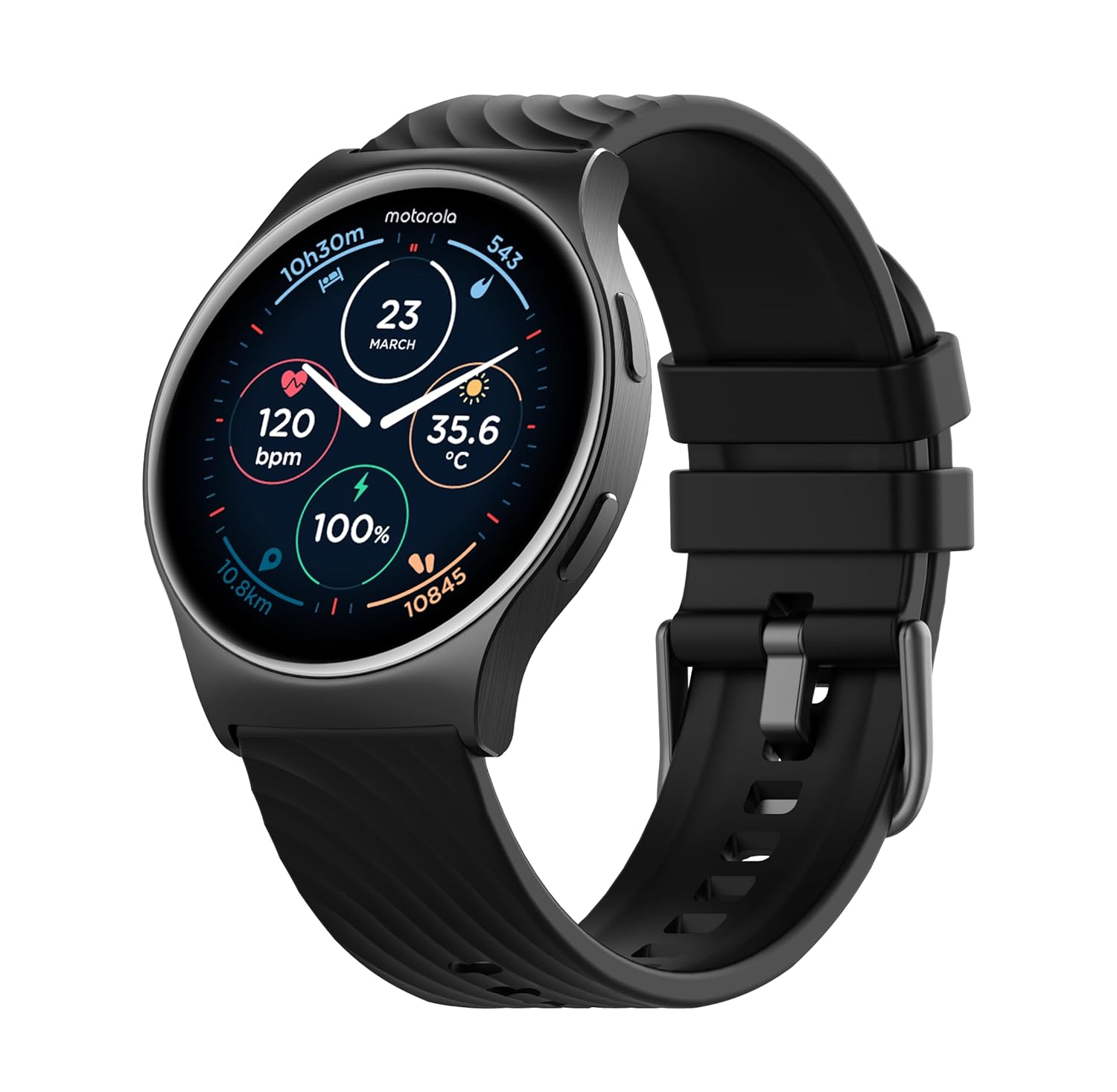 Motorola Moto Watch 120 – Premium Smartwatch for Men with AMOLED Display, 10-Day Battery, Heart Rate & SpO2 Tracking, Fitness & Health Monitoring, Compatible with iPhone – Phantom Black Motorola Moto Watch 120 – Premium Smartwatch for Men with AMOLED Display, 10-Day Battery, Heart Rate & SpO2 Tracking, Fitness & Health Monitoring, Compatible with iPhone – Phantom Black